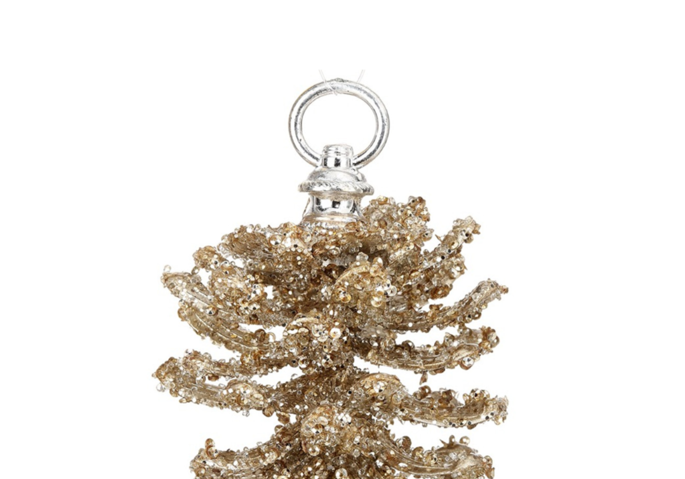 Piña Champagne con Glitter, Lentejuelas y Piedras Transparentes