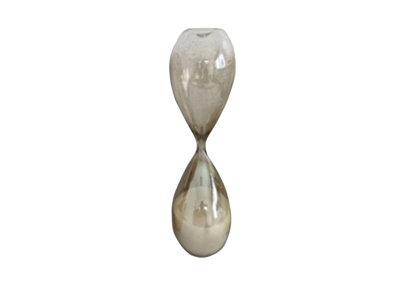 Reloj de Arena de Vidrio Humo con Arena Clara
