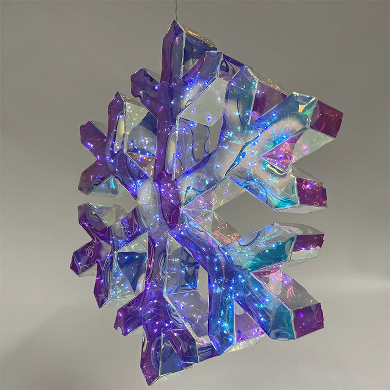 Snowflake Holográfico con Luz 40 cm