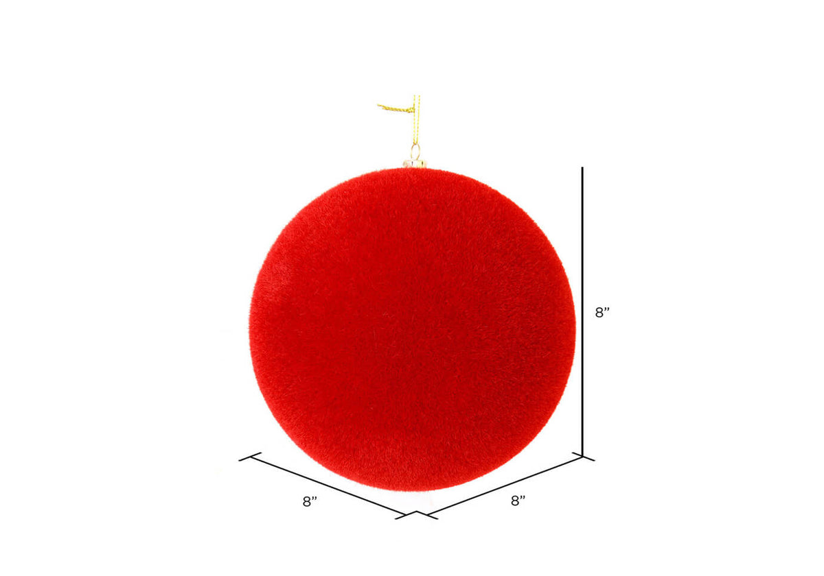 Esfera Terciopelo Rojo 20 cm