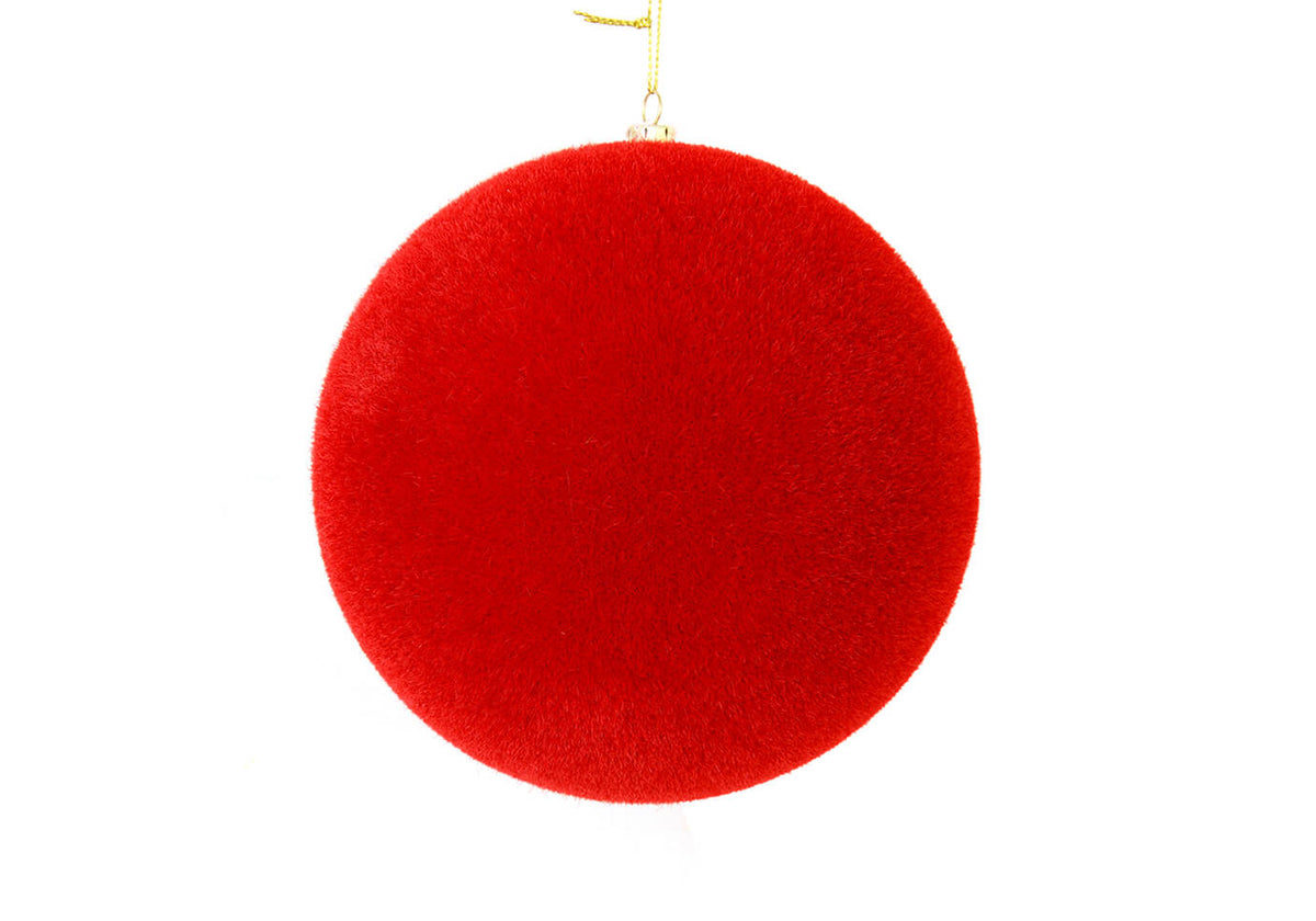 Esfera Terciopelo Rojo 20 cm