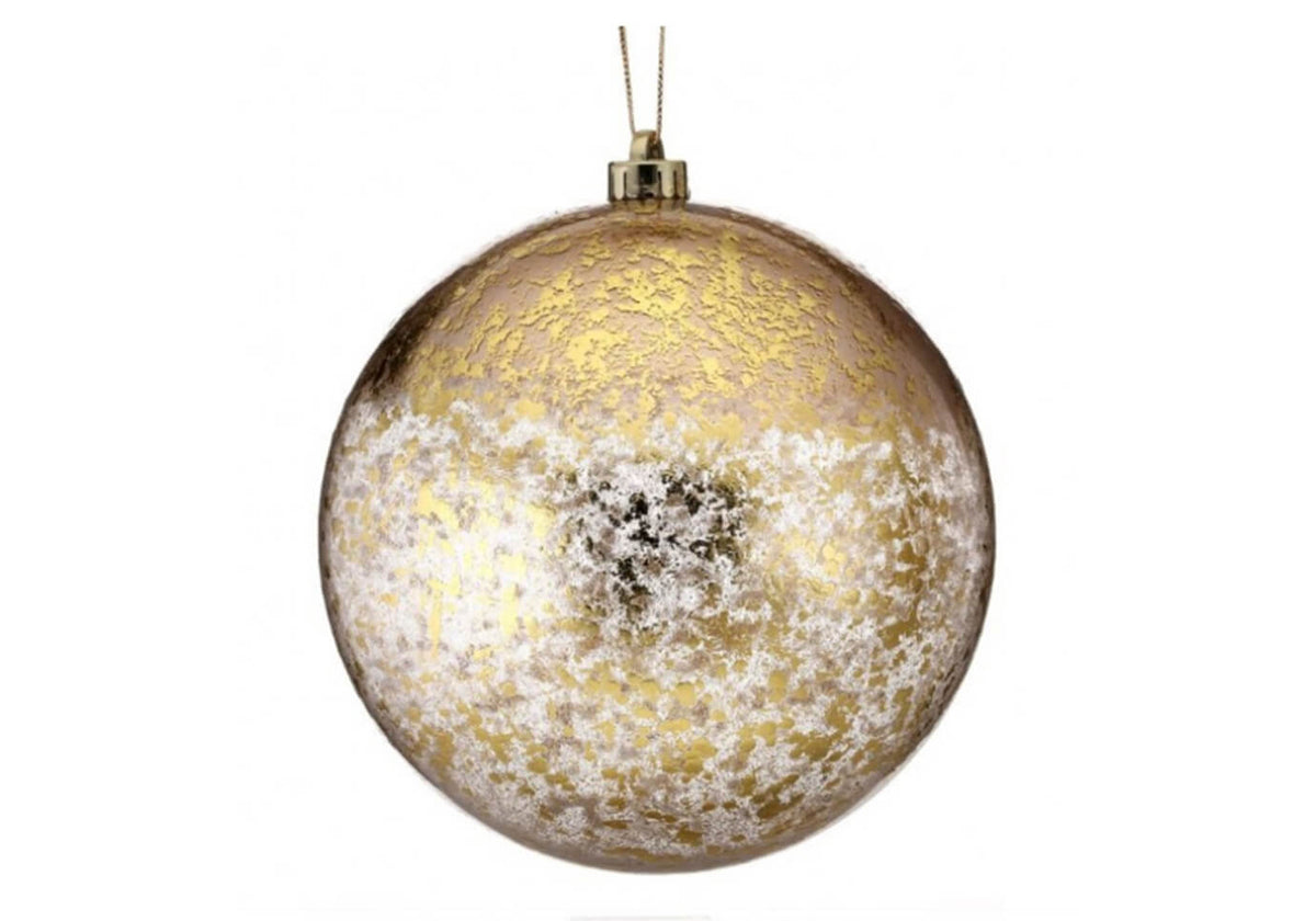 Esfera Transparente con Hoja de Oro 20 cm