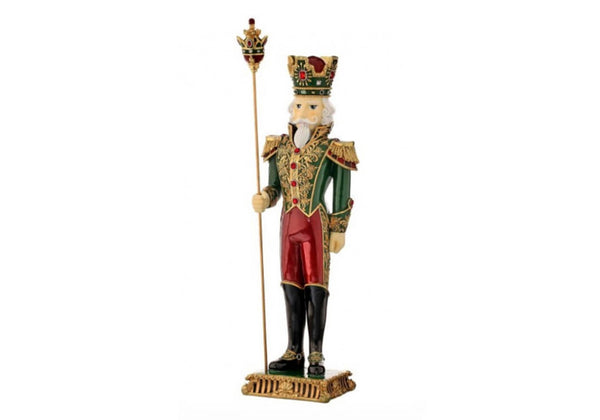 Cascanueces Bastón Verde, Rojo y Dorado 61 cm