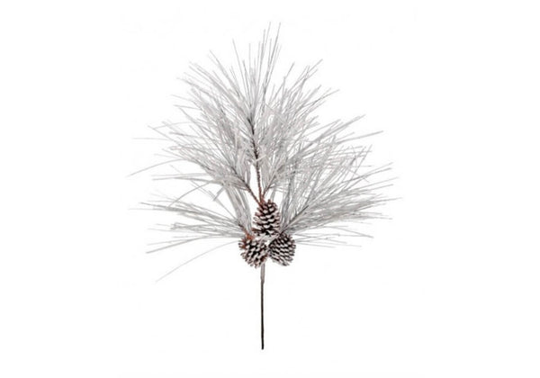 Rama Pino Nevada con Piñas 91 cm
