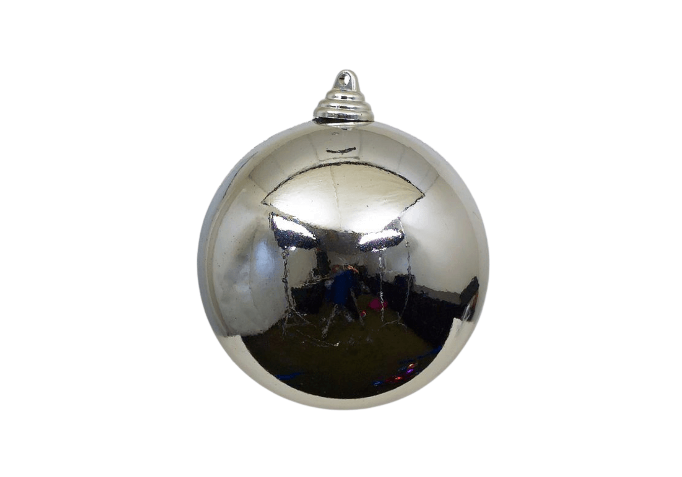 Esfera Lisa Plateada Brillante 38 cm
