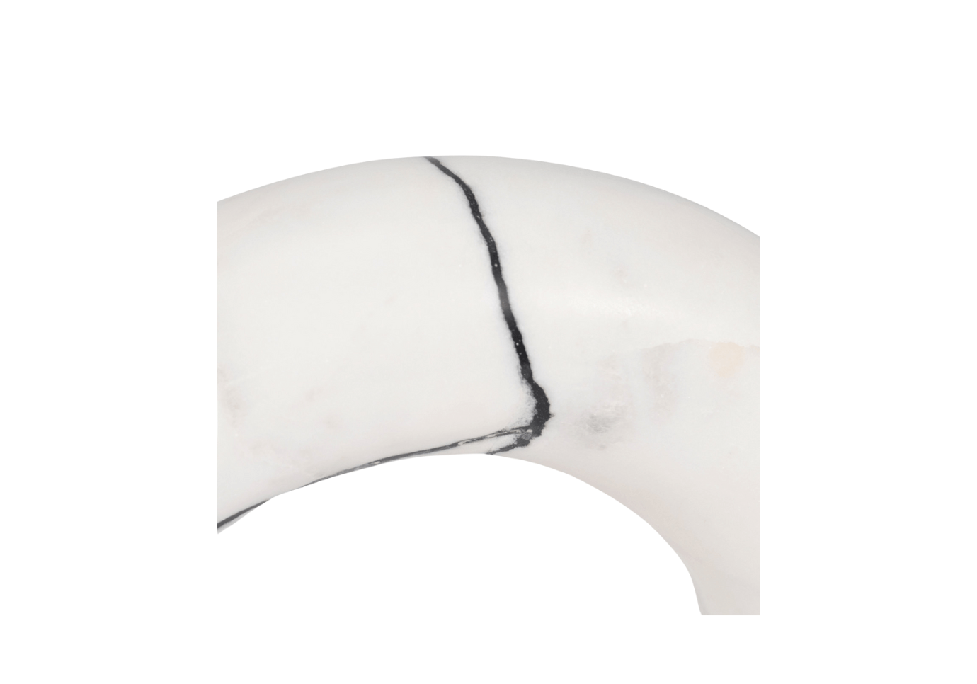 Set de 3 Esculturas de Mármol Blanco en Forma de Arco