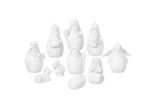 Nacimiento de Resina Blanco Redondos - Simone