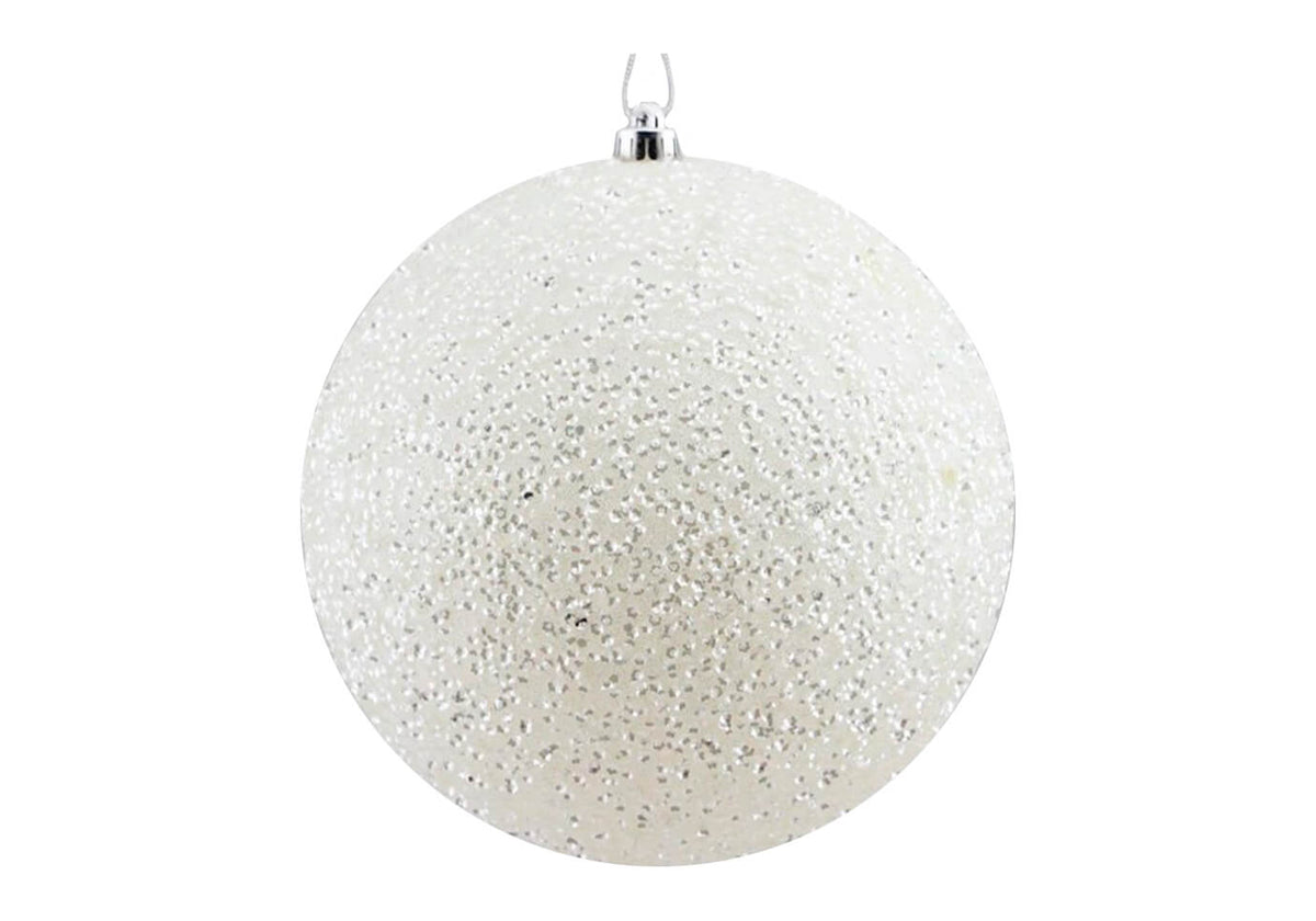 Esfera Blanca Lentejuela y Glitter 25 cm
