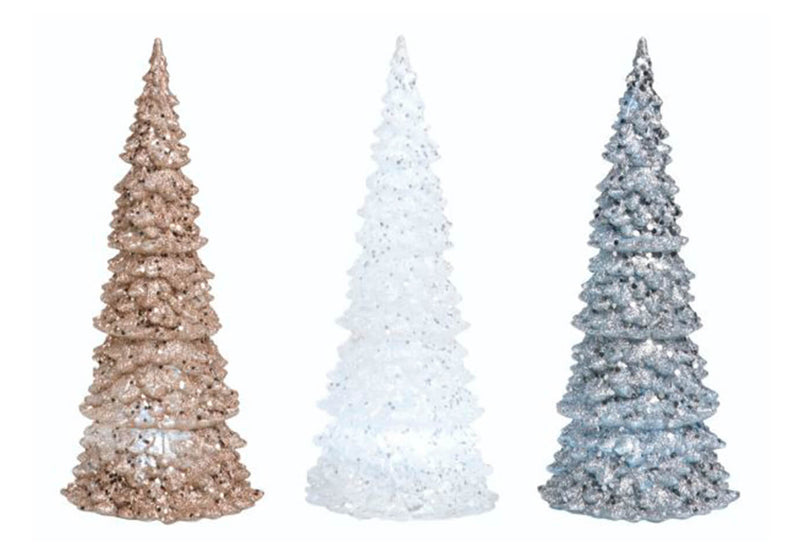 Pino Acrilico Glitter con Luz 22 cm
