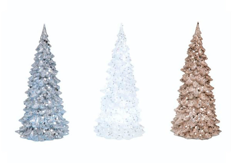Pino Acrilico Glitter con Luz 13 cm