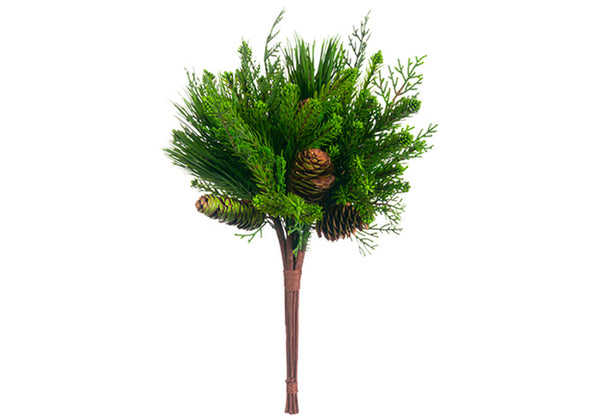 Bouquet de Pino Cypress Verde con Piñas 43 cm