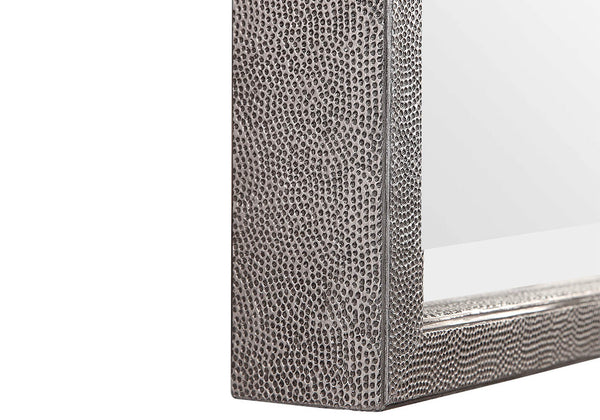 Espejo Martillado Rectangular Plateado