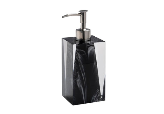 Dispensador de Loción Resina Marmoleado Negro