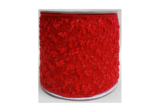 Listón Tejido Rojo 8 cm