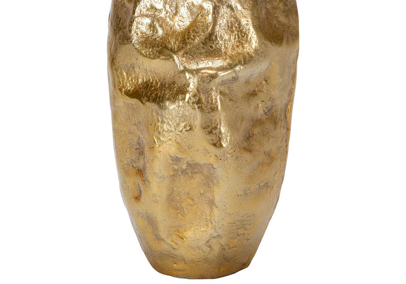 Florero Metal Dorado Bollado