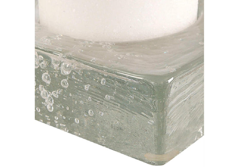 Candelabro Cristal Rectangular Burbujas