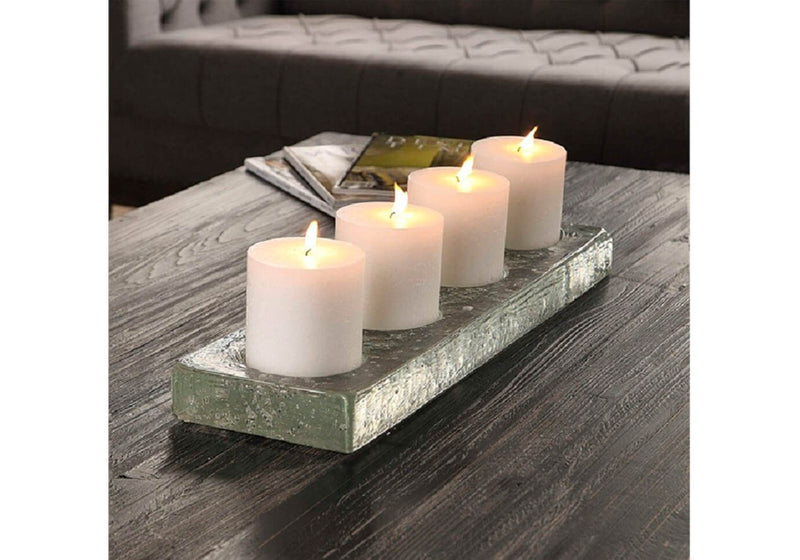 Candelabro Cristal Rectangular Burbujas