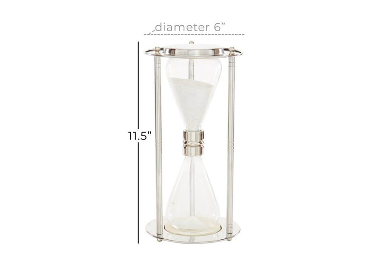 Reloj de Arena de Aluminio Plateado