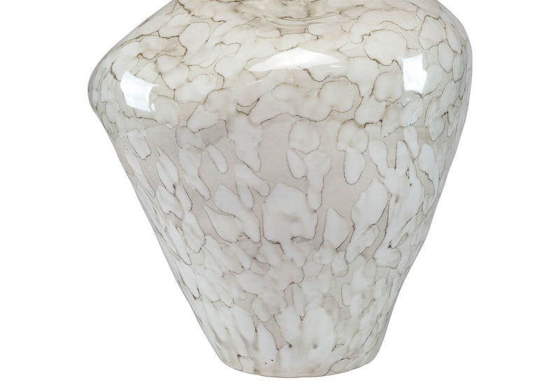 Florero Porcelana Blanco Irregular Sombras