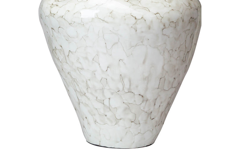 Florero Porcelana Blanco Irregular Sombras