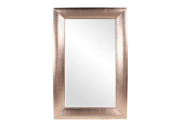 Espejo Rectangular Marco Madera Hoja de Plata