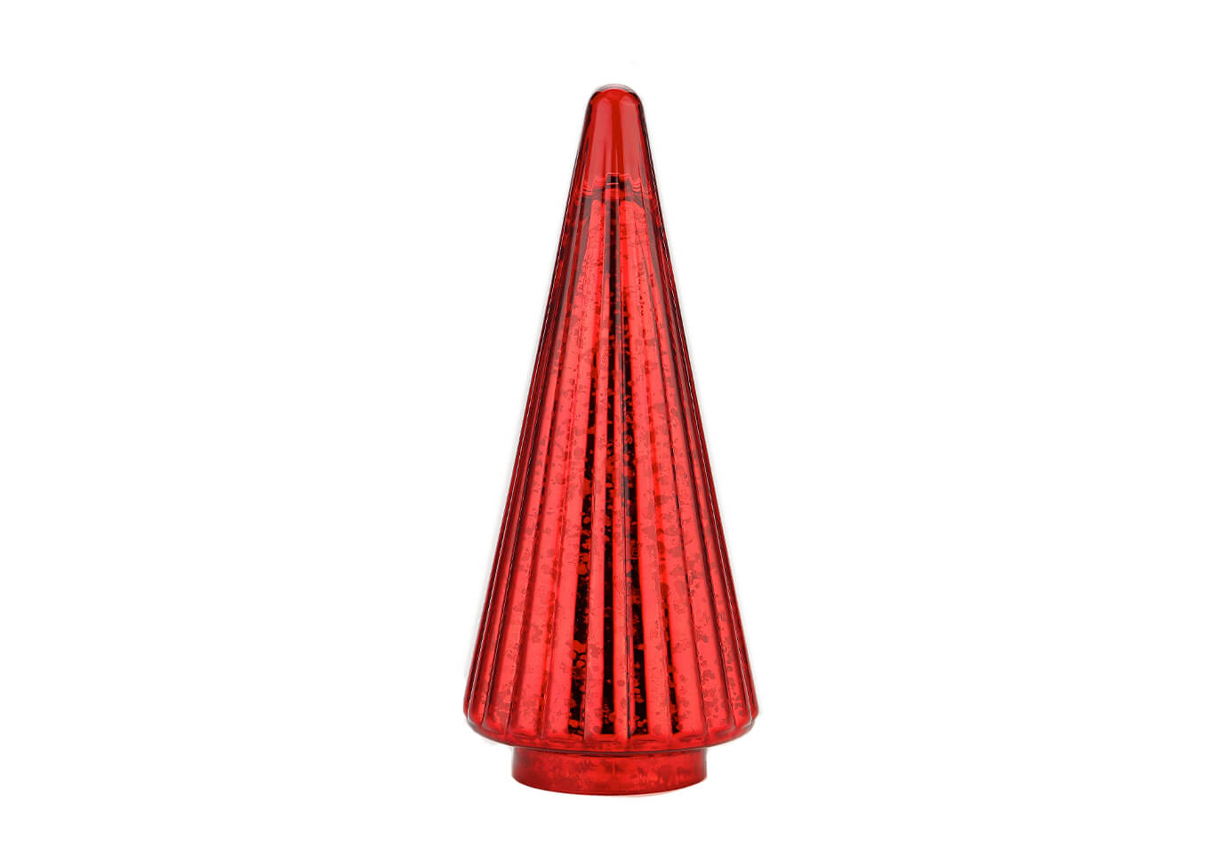 Pino de Vidrio Rojo Brillante Acanalado