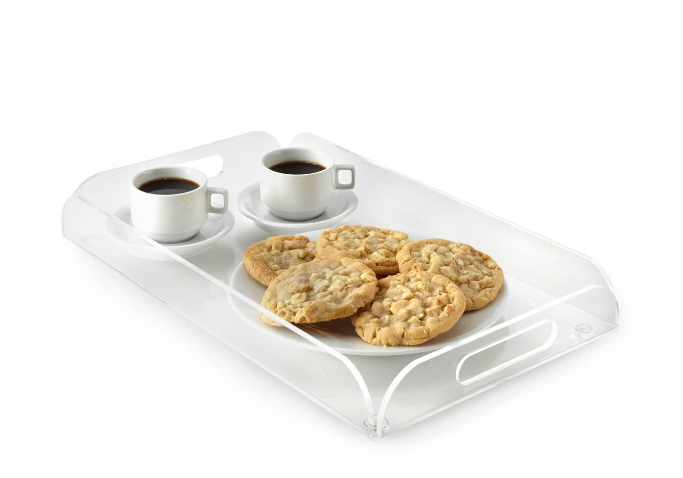 Charola Rectangular Acrílico con Asas