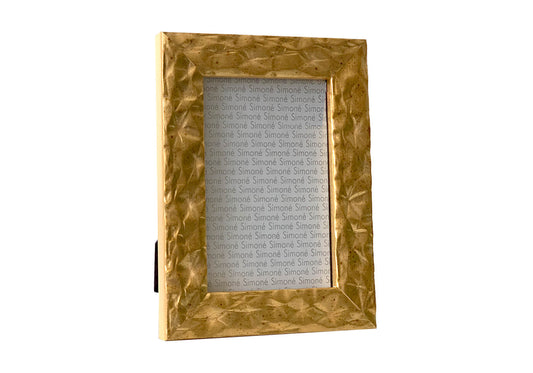 Portarretrato de Madera Geometría Dorado