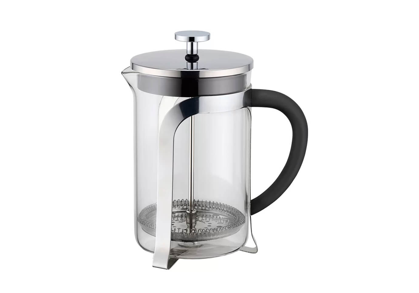 Cafetera de Vidrio Prensa Francesa Tapa de Acero