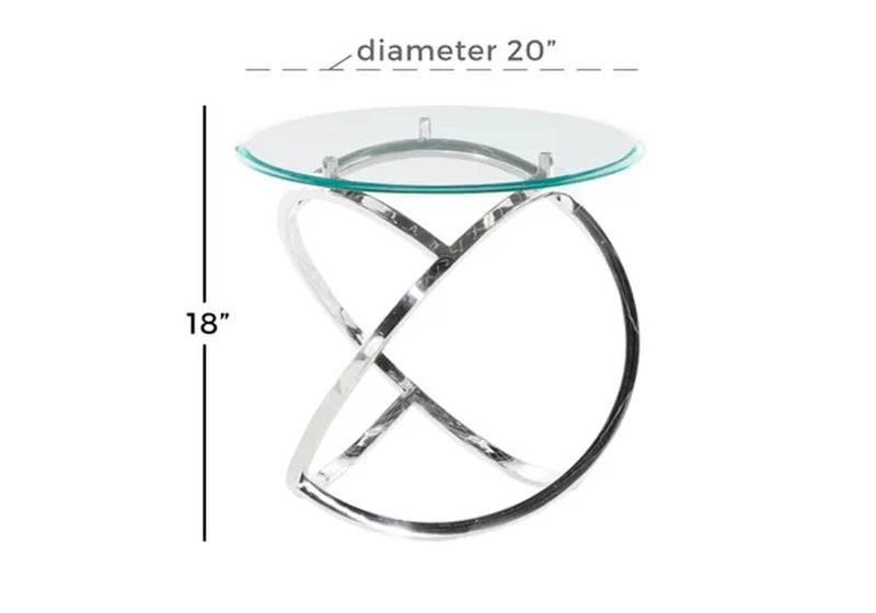 Mesa Decorativa Aros de Acero Inoxidable