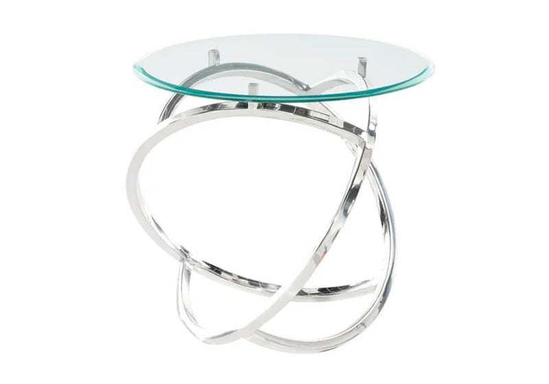 Mesa Decorativa Aros de Acero Inoxidable