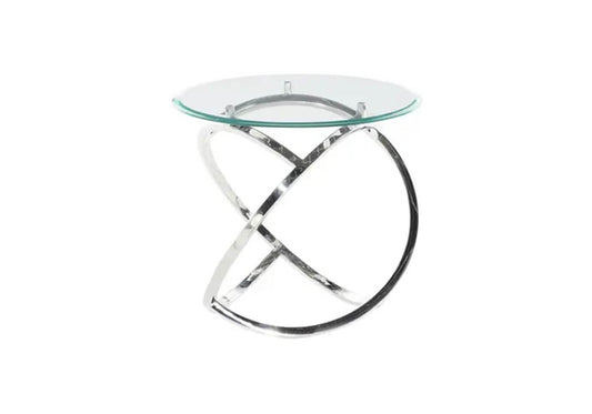 Mesa Decorativa Aros de Acero Inoxidable