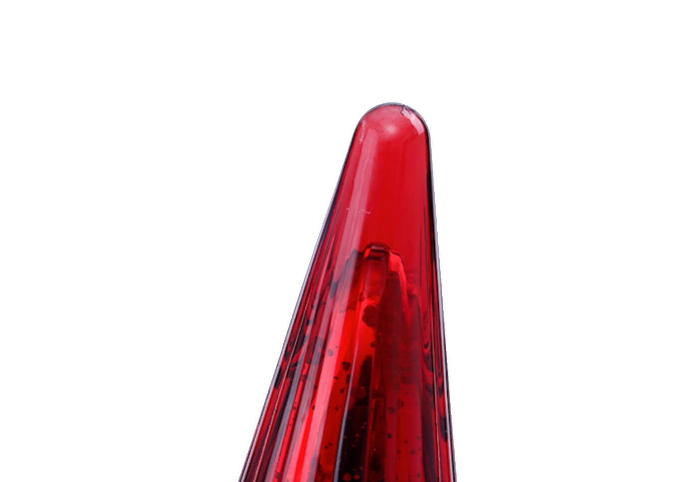 Pino de Vidrio Rojo Brillante Acanalado