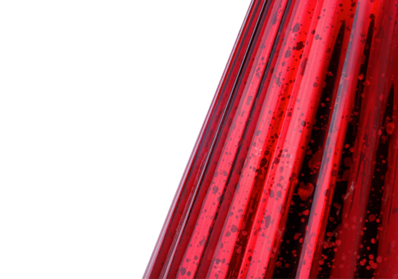 Pino de Vidrio Rojo Brillante Acanalado