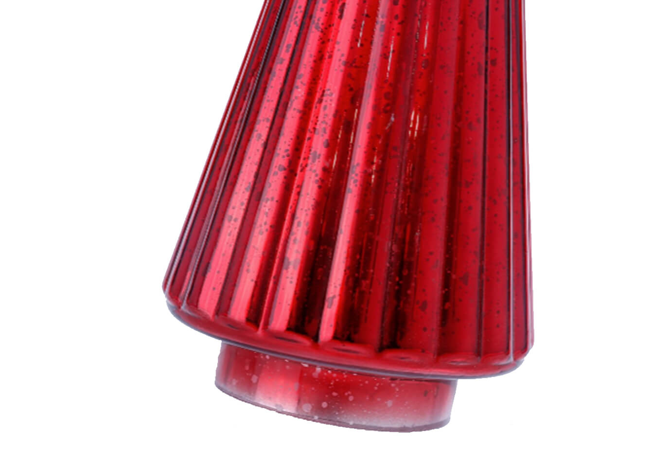 Pino de Vidrio Rojo Brillante Acanalado
