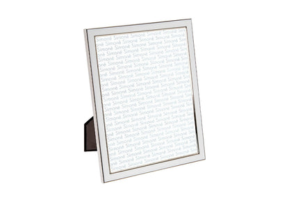 Portarretrato Metálico Blanco en Plata