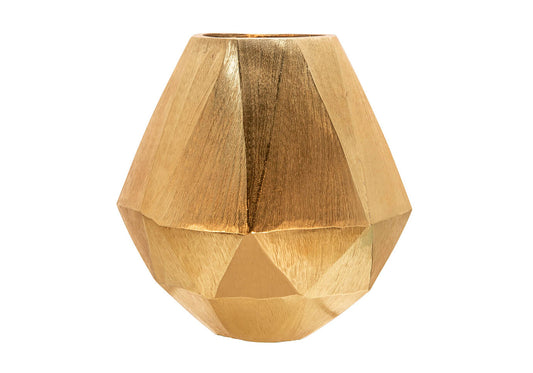 Florero de Metal Triángulos Dorados