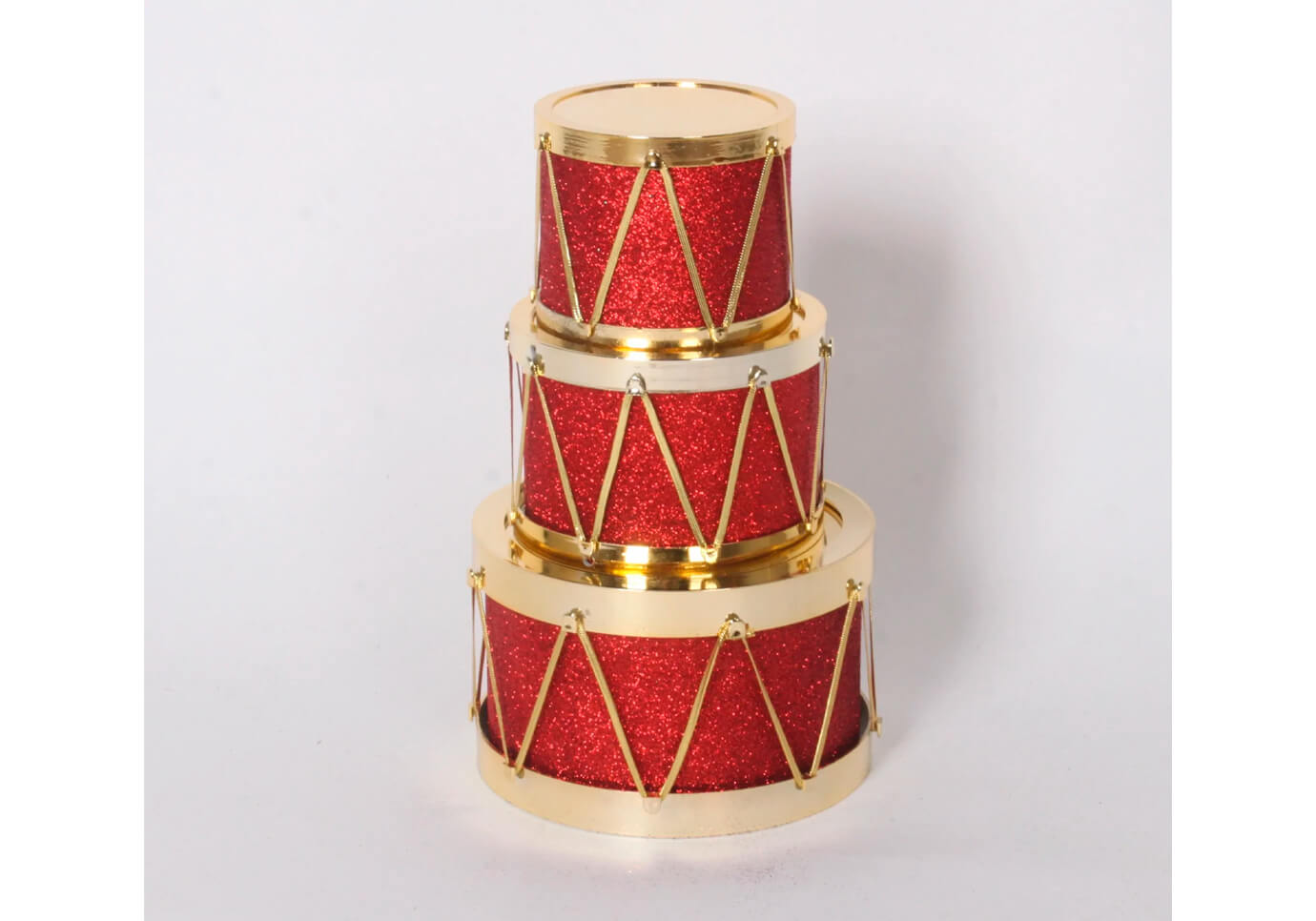 Tambor Glitter Rojo - 10, 13 y 17 cm