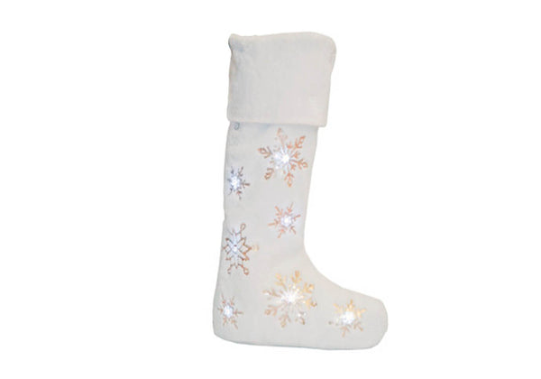 Bota Blanca con Snowflakes con Luz