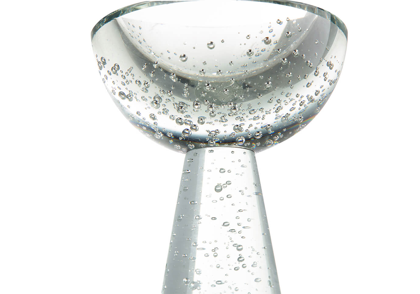 Bowl con Pedestal Vidrio Burbujas