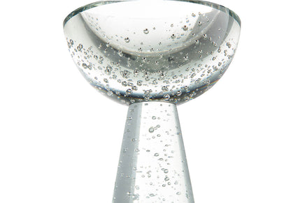 Bowl con Pedestal Vidrio Burbujas