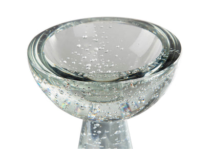 Bowl con Pedestal Vidrio Burbujas