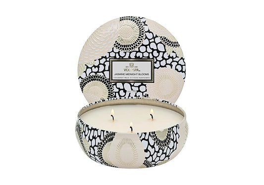 Vela Aromática Voluspa Jasmin Midnight Blooms Envase Metálico 12 Oz.