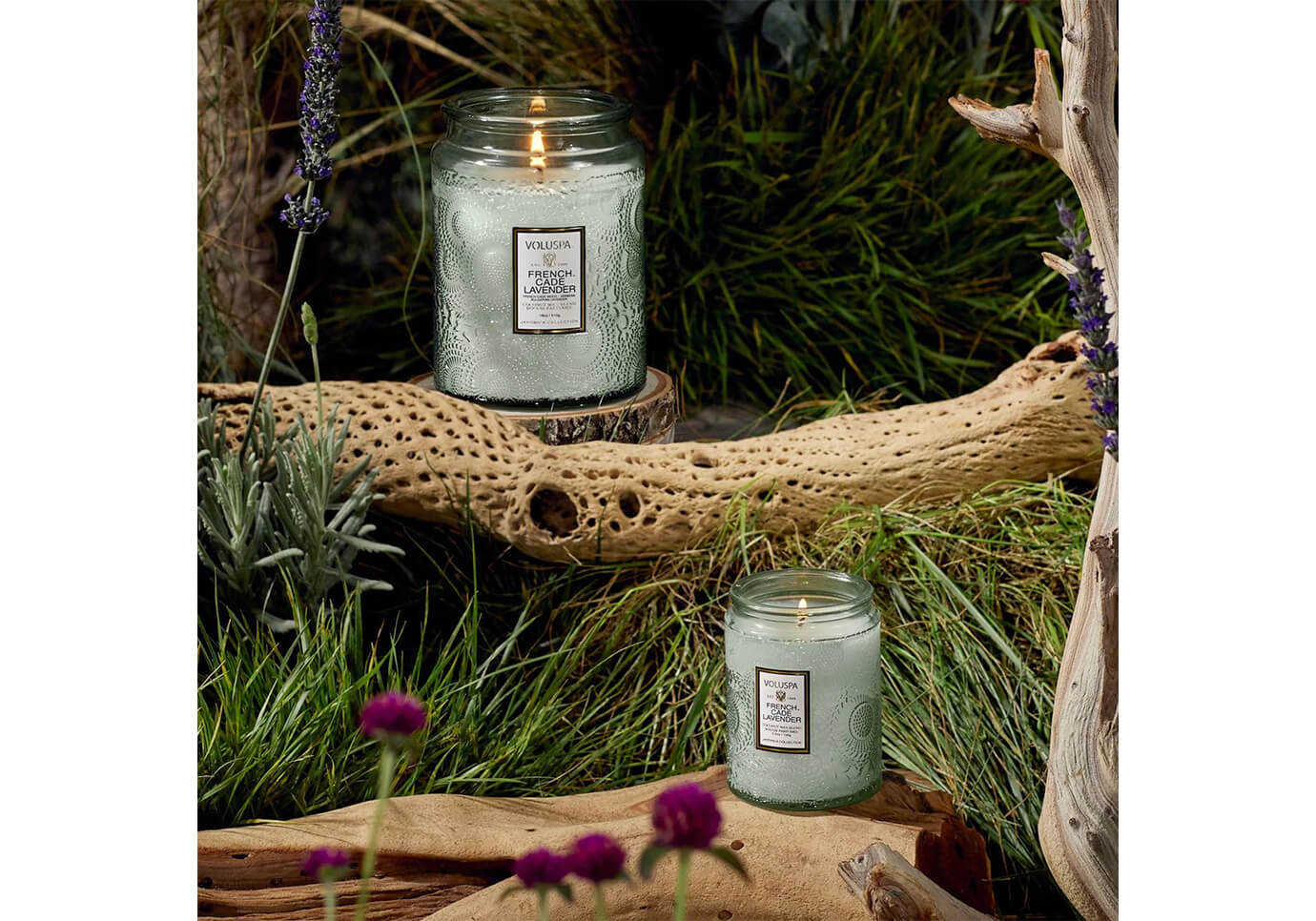 Vela Aromática Voluspa French Cade & Lavender Envase Vidrio 18 Oz - Simone