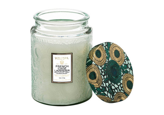 Vela Aromática Voluspa French Cade & Lavender Envase Vidrio 18 Oz - Simone