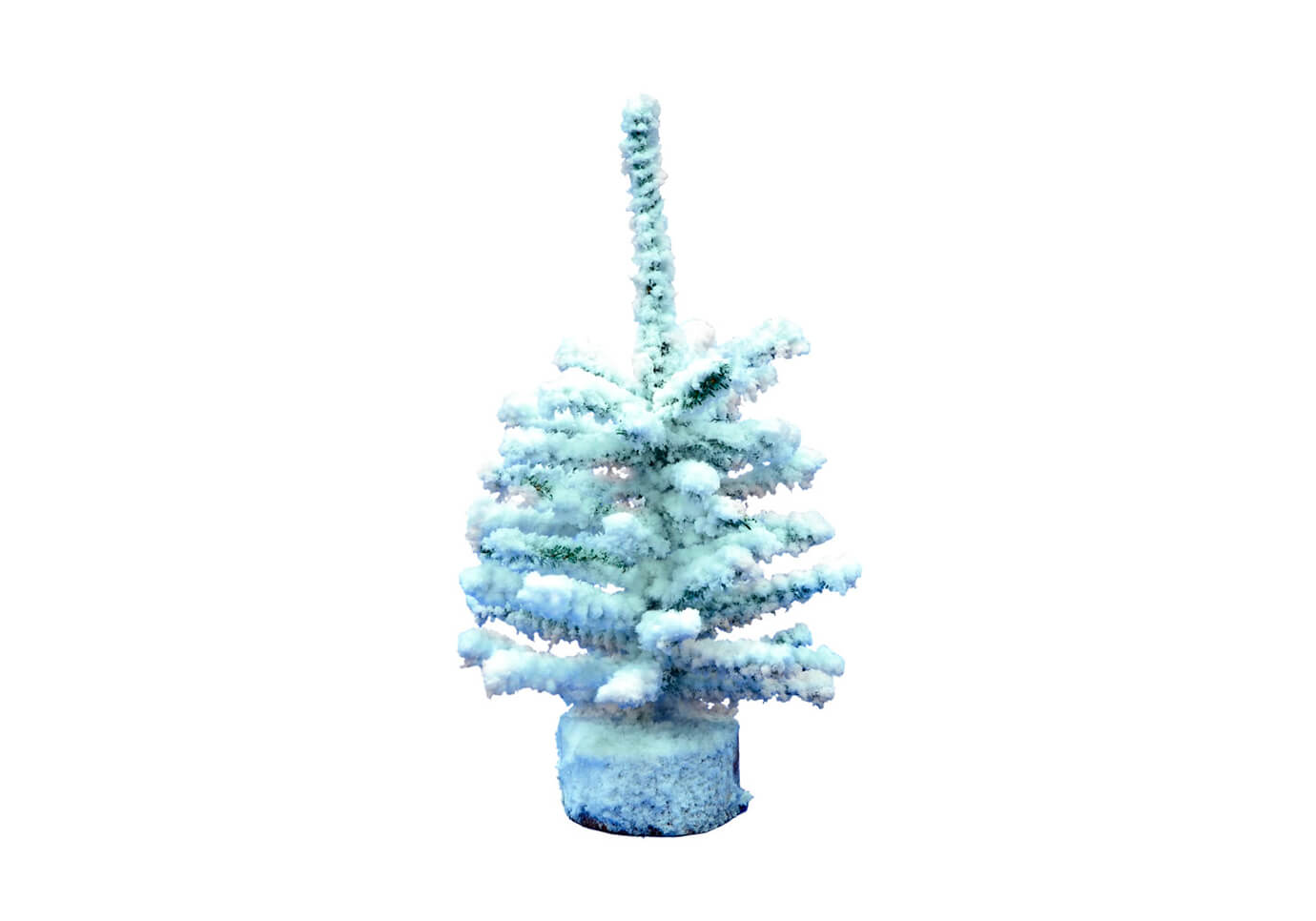 Pino Nevado con Base de Madera - 23, 31, 45 cm - Simone