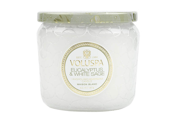 Vela Aromática Voluspa Eucalyptus & White Sage Tarro de Vidrio 4.5 Oz.
