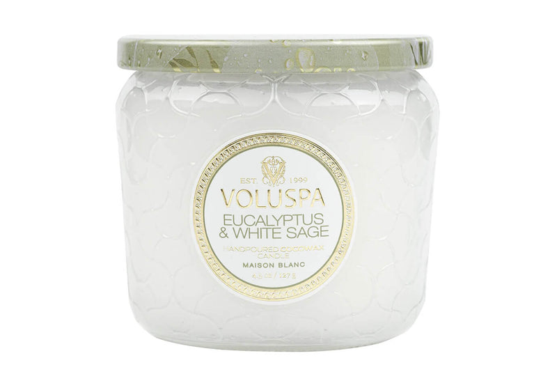 Vela Aromática Voluspa Eucalyptus & White Sage Tarro de Vidrio 4.5 Oz.