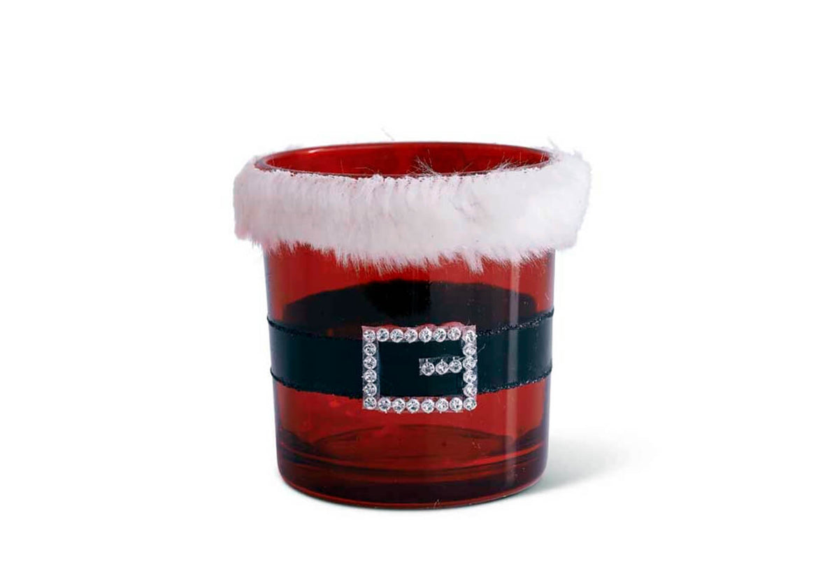 Portavela de Vidrio Roja Cinturón de Santa - Simone