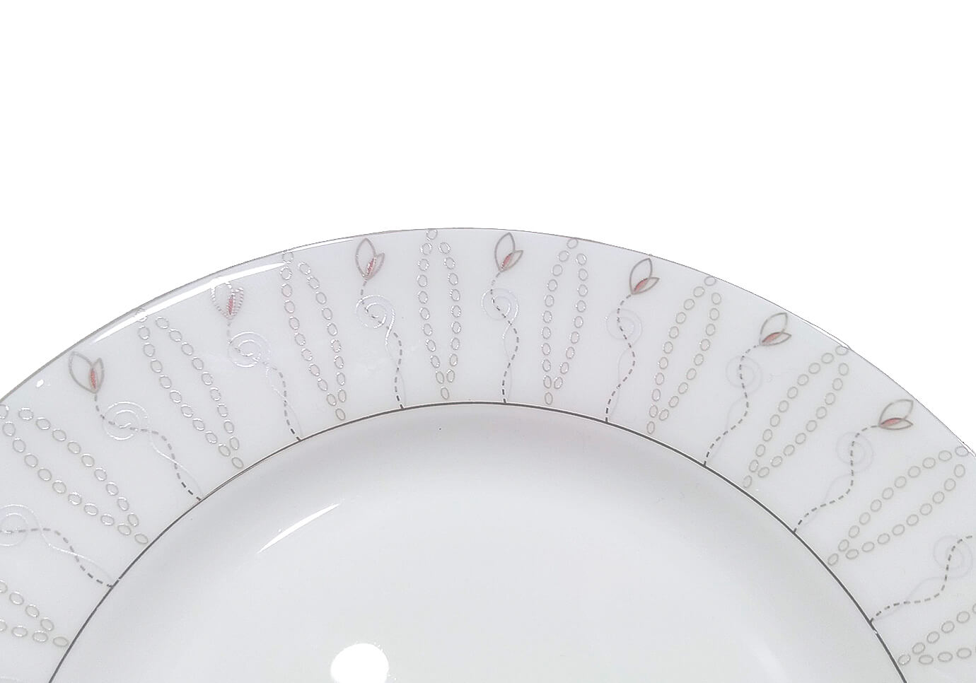 Vajilla Bone China Blanca con Diseño de Flores - Simone